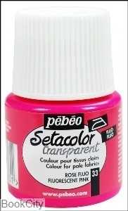 رنگ پارچه شفاف Pebeo 329033 45ml Fluorescent Pink 33