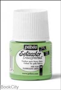 رنگ پارچه شفاف Pebeo 329034 45ml Fluorescent Green 34