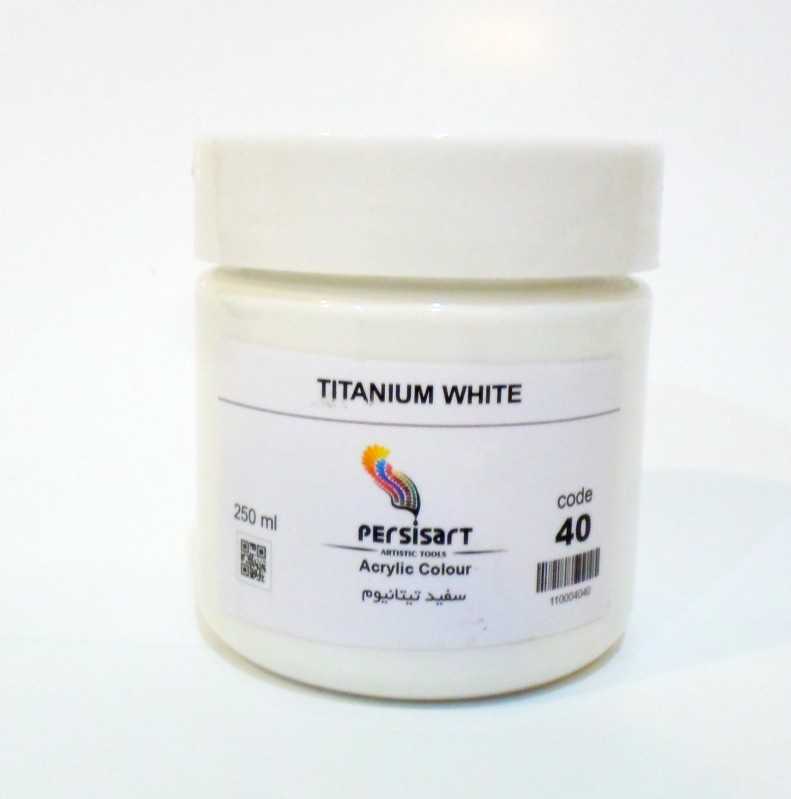 رنگ آکریلیک Persis art Titanium White 40 250ml