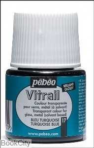 رنگ ویترای Pebeo 050017 45ml Turquoise 17