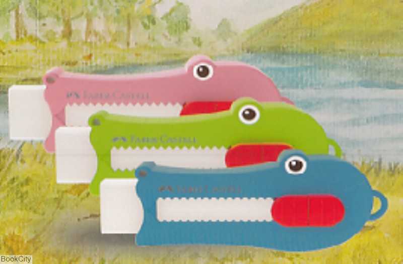 پاک‌کن کاتری سبز طرح کروکودیل FABER CASTELL 381063 - 0