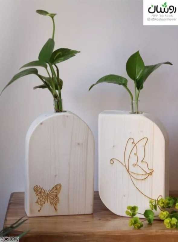 گلدان طرح پروانه روشان