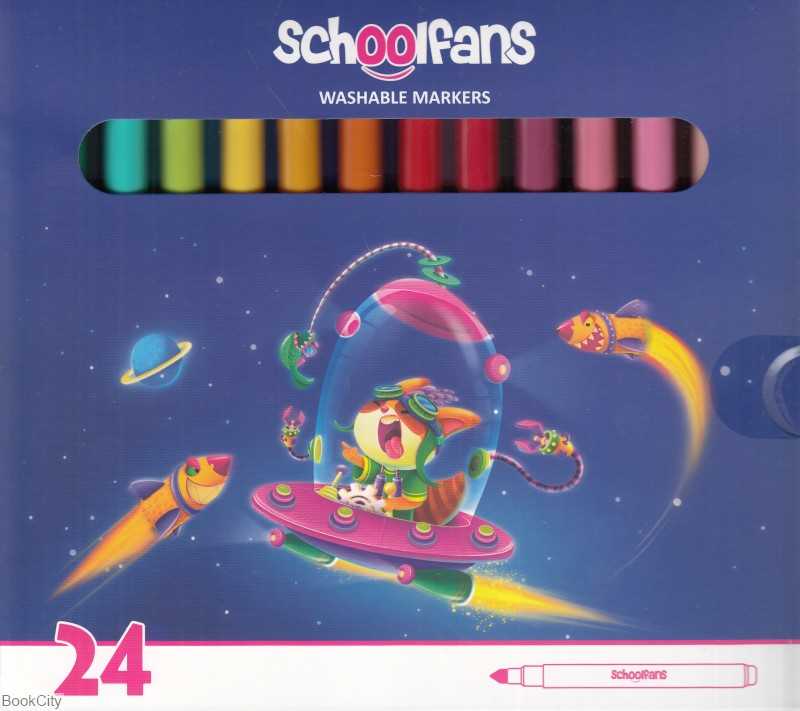 ماژیک 24 رنگ schoolfans FA92402 washable