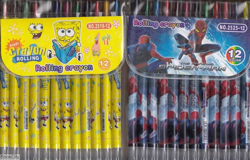 پاستل روغنی 12 رنگ پیچی Rolling Crayon 1336