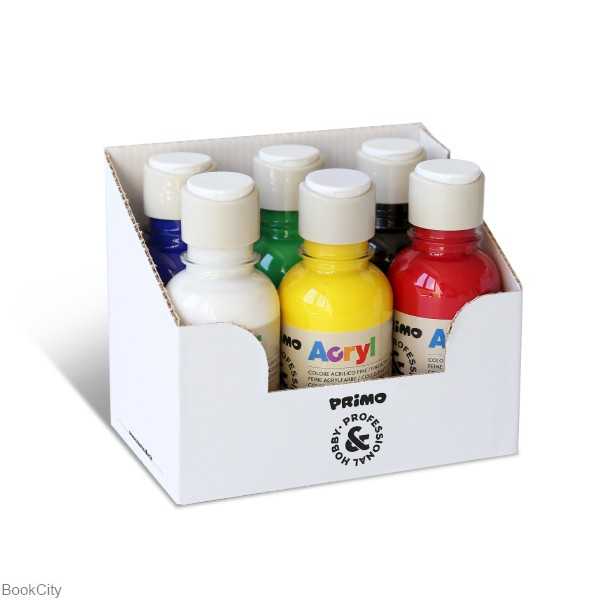رنگ آکریلیک 6 رنگ primo 125ml