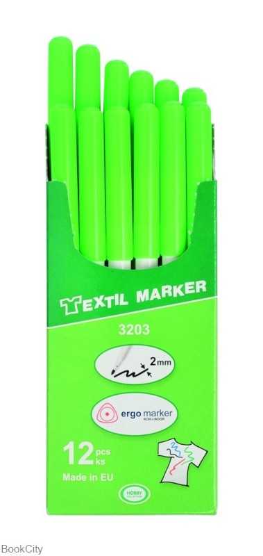 ماژیک پارچه Koh-i-Noor 3203 Green Fluorescent