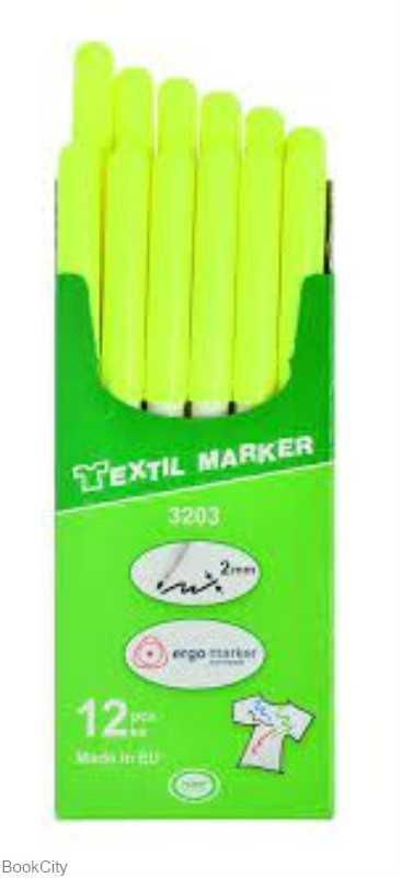 ماژیک پارچه Koh-i-Noor 3203 Yellow Fluorescent