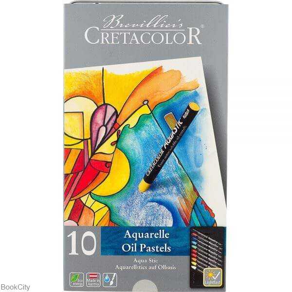 شمش ذغال آبرنگی 10 رنگ CRETACOLOR 45010