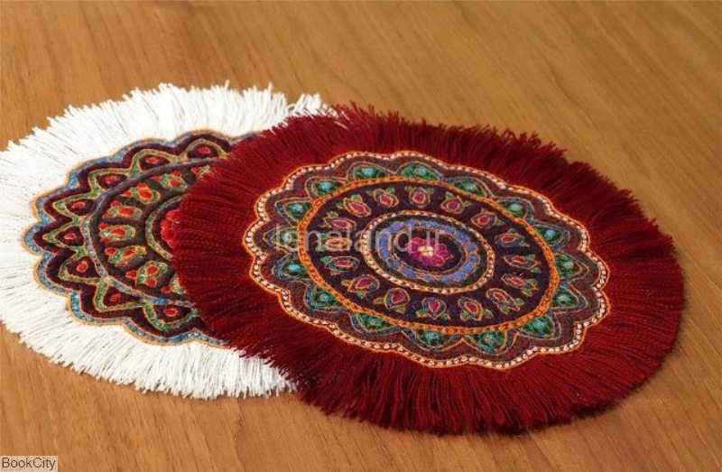 رومیزی گرد 25 طرح گلبهار پرکار لنا - 0