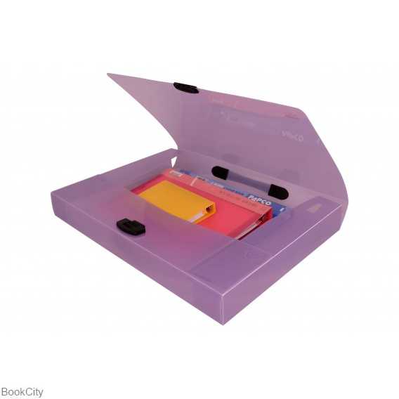 کیف طلقی A3 قفل‌دار رنگی PAPCO H-104