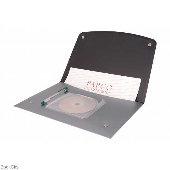 پوشه دکمه‌دار سمیناری با جای PAPCO STG-06 CD