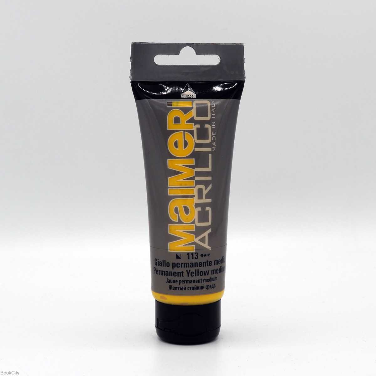 رنگ آکریلیک MAIMERI 113 Permanent Yellow Medium 75ml
