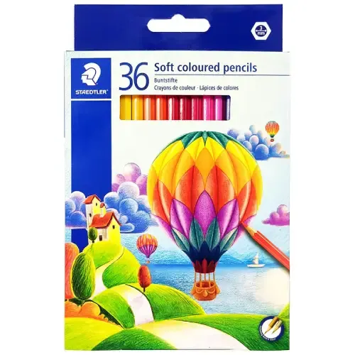 مدادرنگی 36 رنگ مقوایی STAEDTLER 143C36LJ Soft - 0