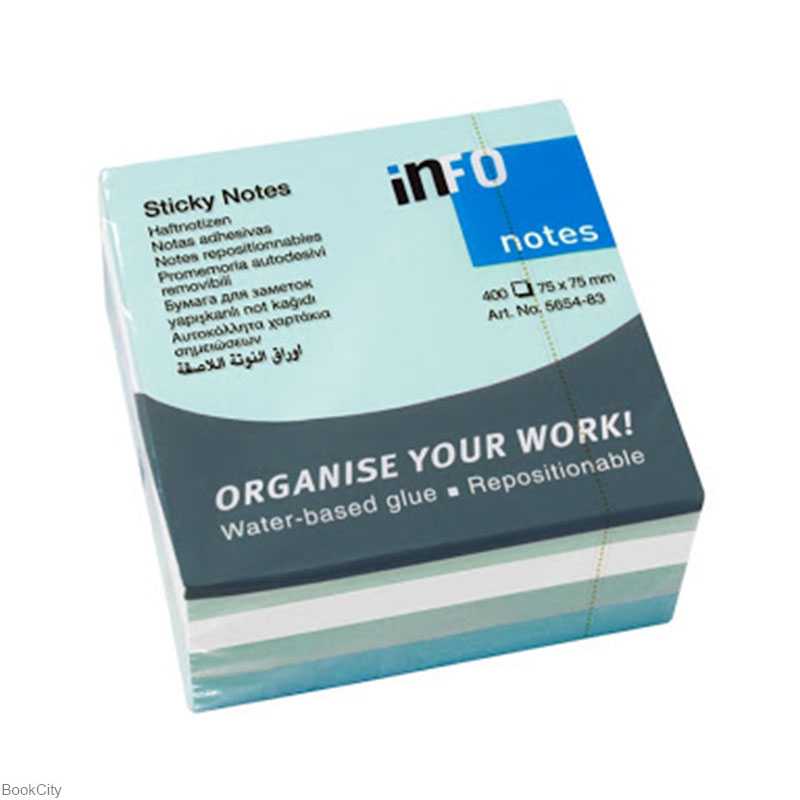 یادداشت چسب‌دار 75×75 رنگی inFO 5654-83