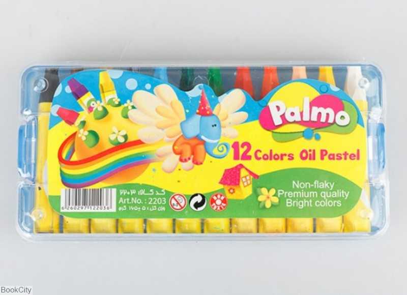 پاستل روغنی 12 رنگ طلقی Palmo 2203 - 0