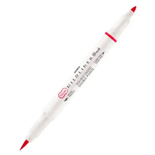 ماژیک طراحی 2 سر ZEBRA Mildliner Red Brush