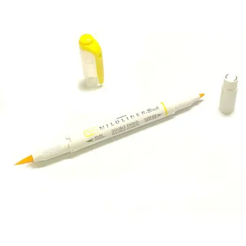 ماژیک طراحی 2 سر ZEBRA Mildliner Lemon Yellow  Brush
