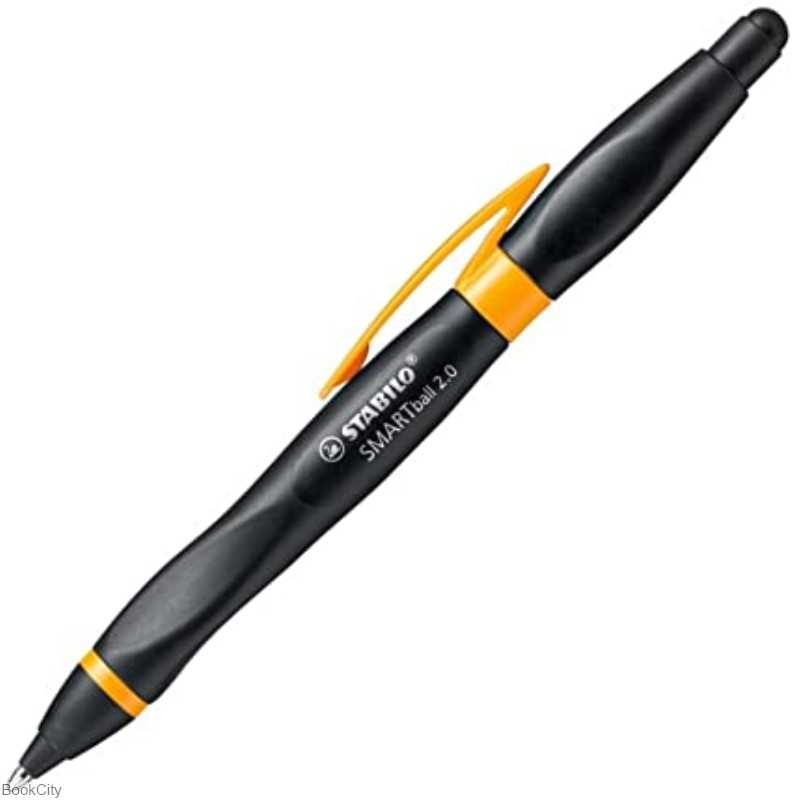 خودکار آبی گیره نارنجی راست دست STABILO 1852/4-41 Smartball 0.5mm