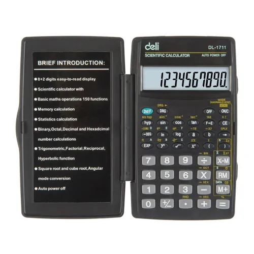 ماشین حساب مهندسی 10 رقمی deli 1711