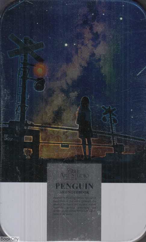 یادداشت 120 برگ پالتویی نقطه‌ای جلد فلزی Penguin
