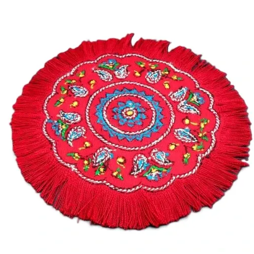 رومیزی گرد 25 طرح انارگل کم‌کار لنا