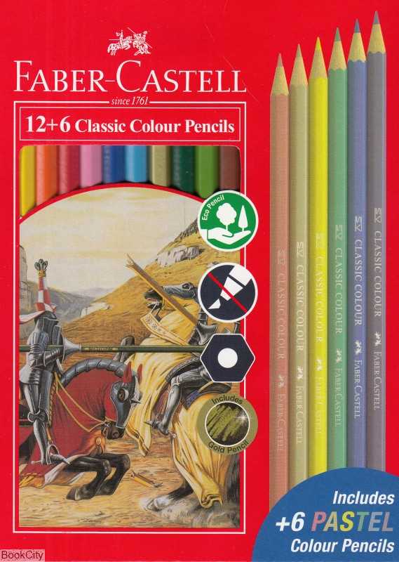 مدادرنگی 12 رنگ با 6 رنگ پاستلی FABER CASTELL 115464