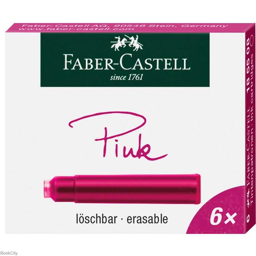 جوهر فشنگی صورتی 6 عددی FABER CASTELL 185508