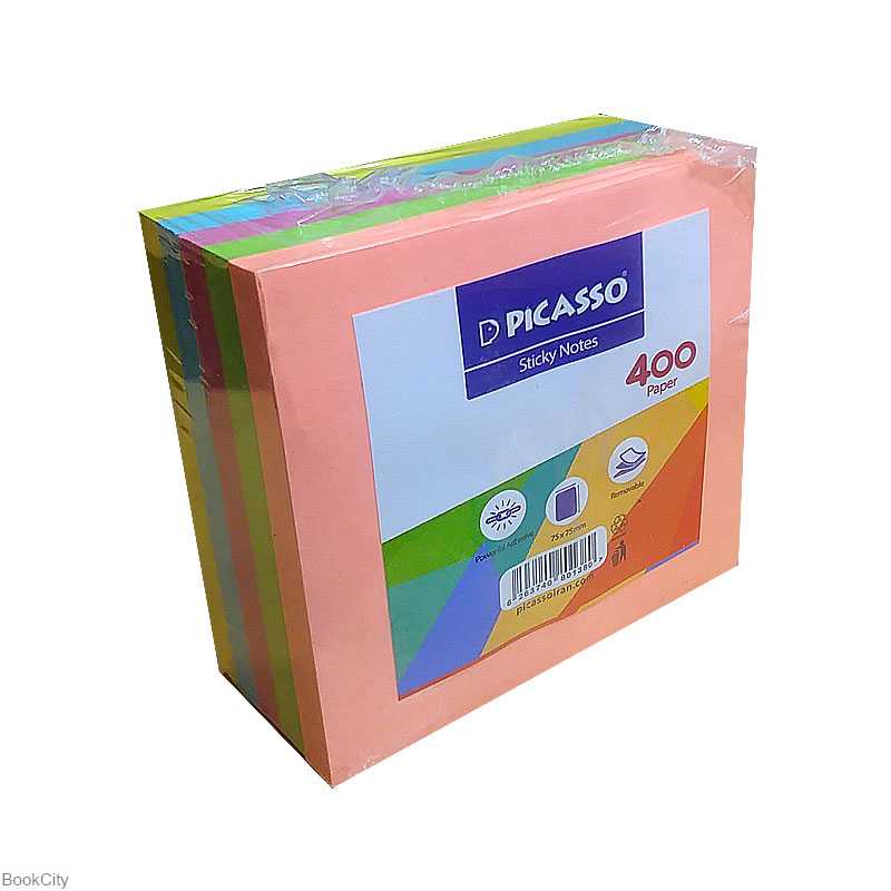 یادداشت چسب‌دار 400 برگ رنگی PICASSO