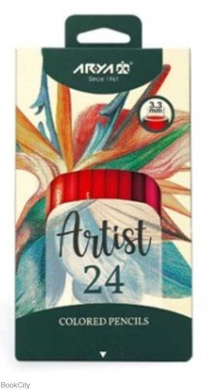مدادرنگی 24 رنگ مقوایی آرتیست 3602 آریا - 0