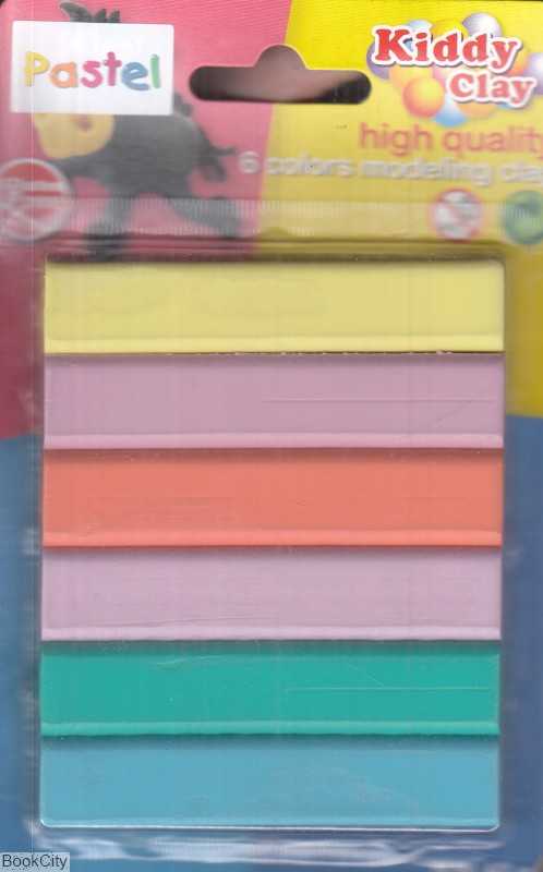 خمیر 6 رنگ پاستلی Kiddy Clay ST-60-F 60gr