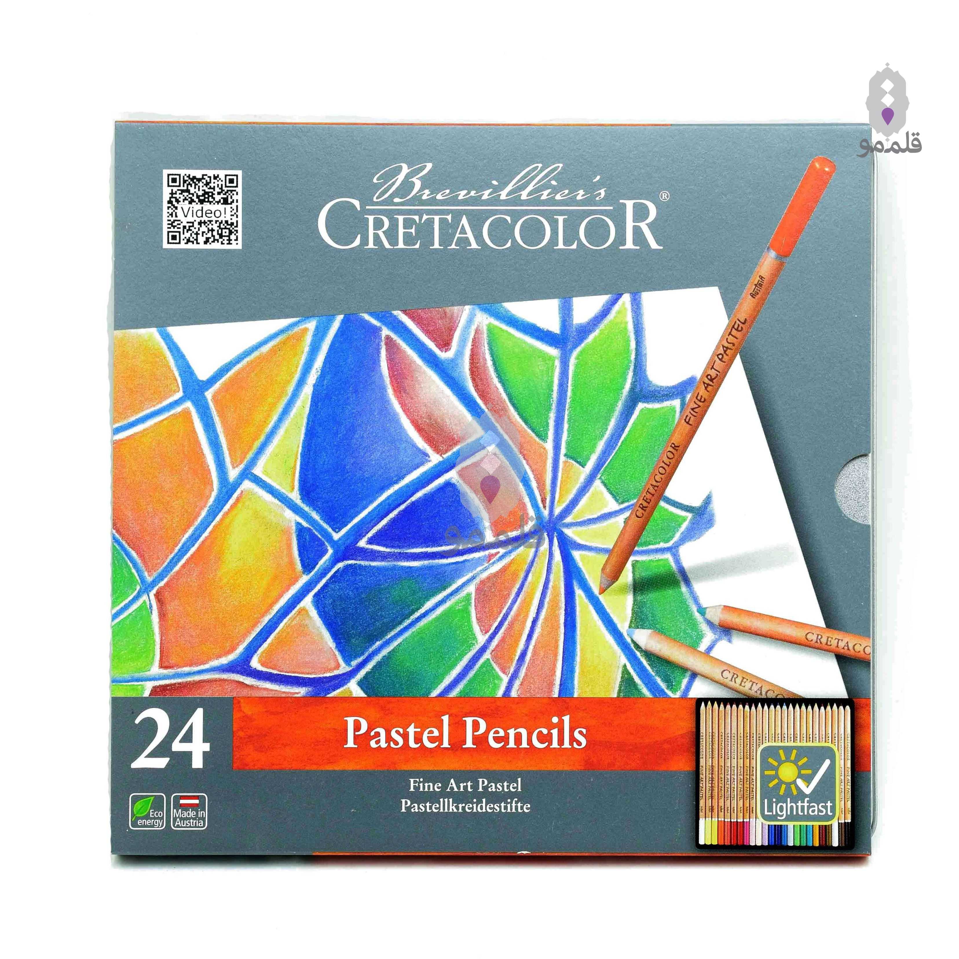 پاستل مدادی 24 رنگ فلزی CRETACOLOR 47024