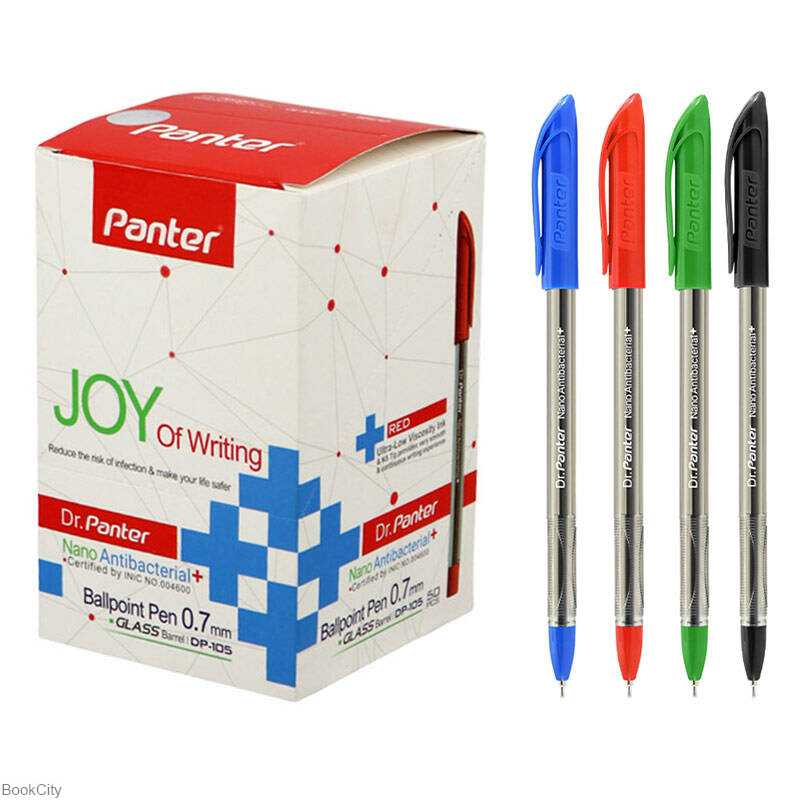 خودکار قرمز Panter DP105 Nano Antibacterial 1mm - 0