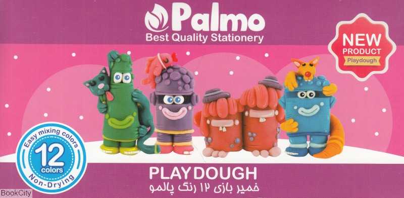 خمیر بازی 12 رنگ مقوایی Palmo 1218