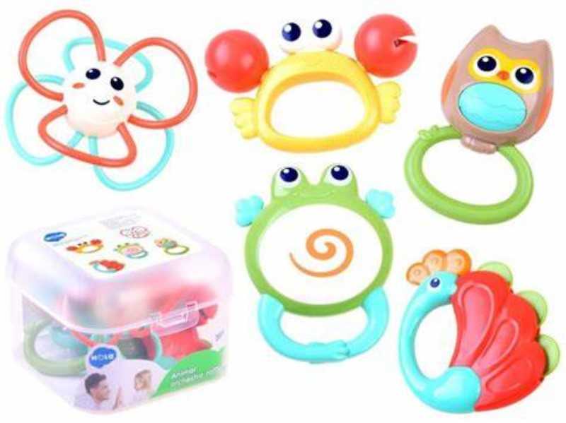 جغجغه 5 تکه جعبه‌دار Hola Animal Orchestra Rattle E318B