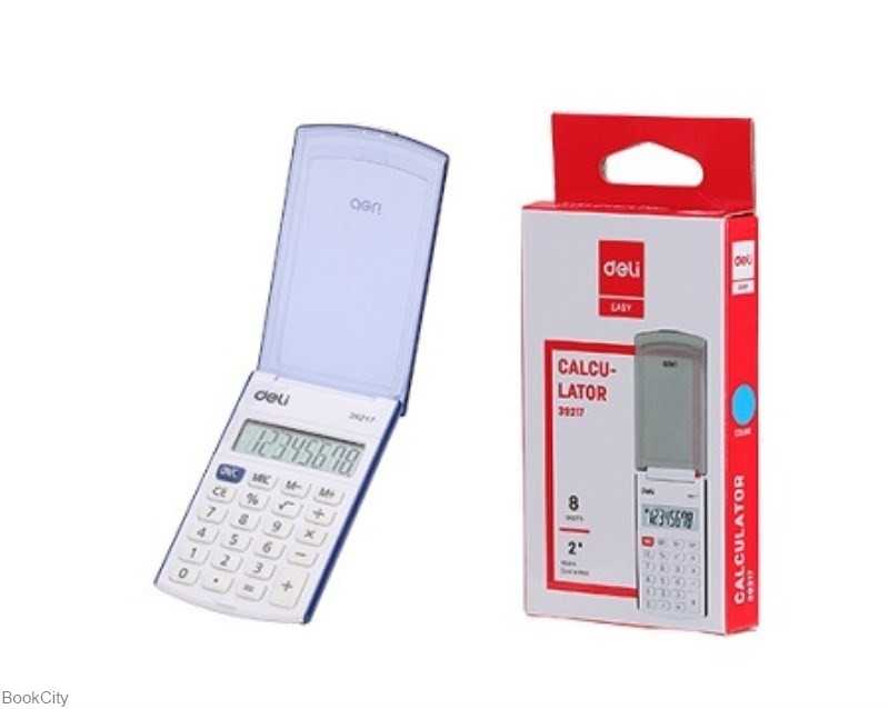 ماشین حساب 8 رقمی آبی deli 39217