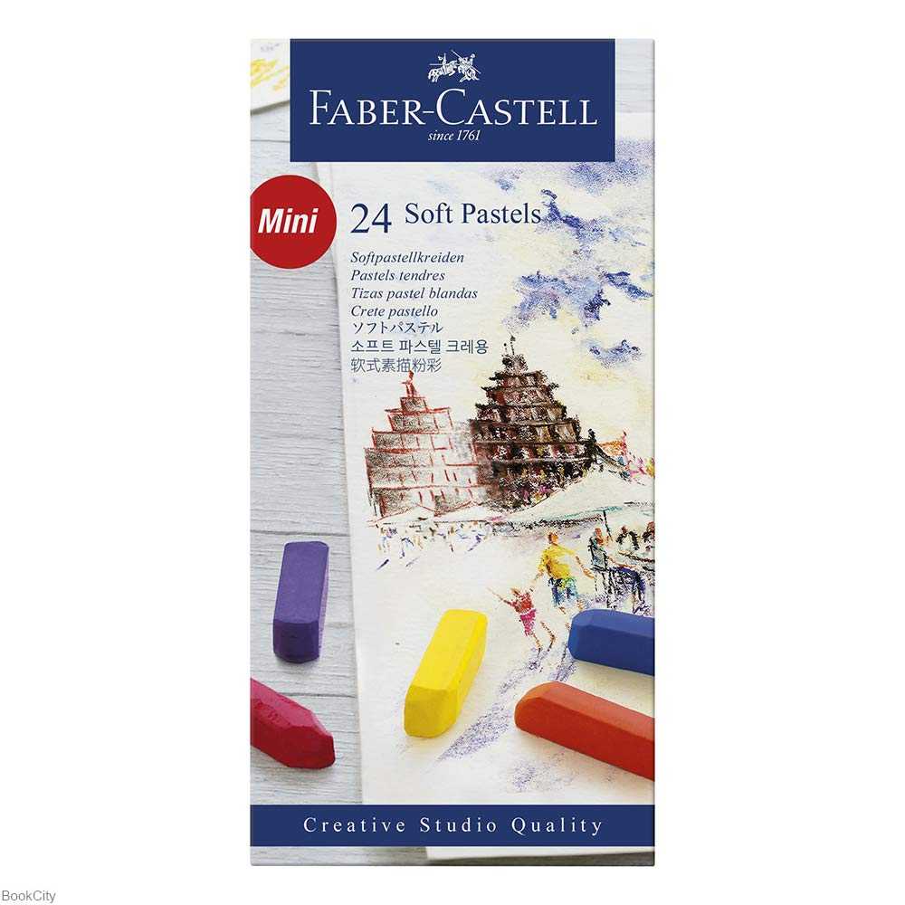 پاستل گچی 24 رنگ نیمه FABER CASTELL 128224