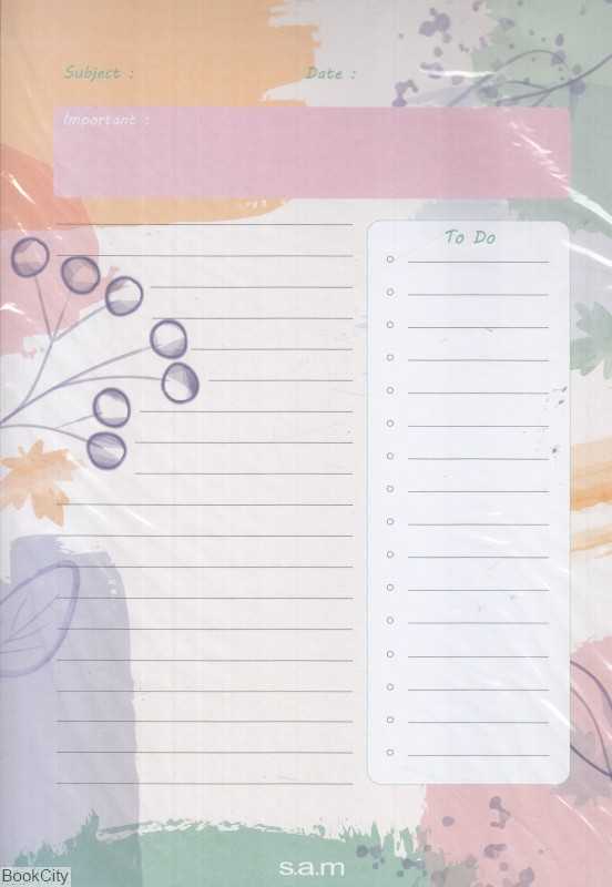 یادداشت sam To Do List A5