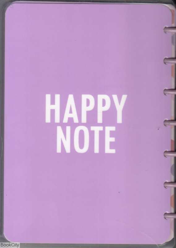 دفتر 100 برگ رقعی دکمه‌ای Happy Note آبرنگ