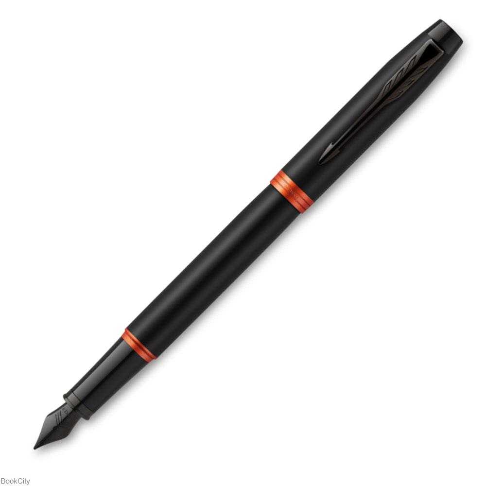 خودنویس مشکی مات گیره مشکی حلقه قرمز PARKER IM