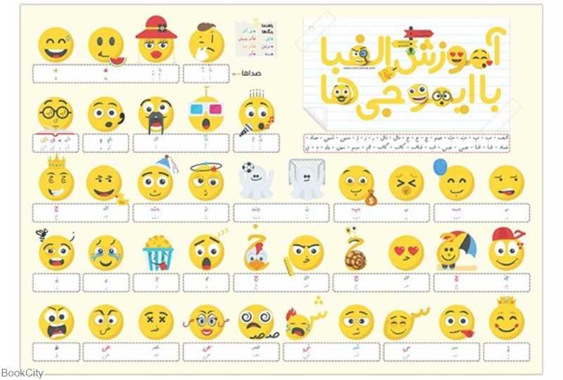 آموزش الفبا با ایموجی‌ها و جدول ترکیب صامت‌ها و مصوت‌ها