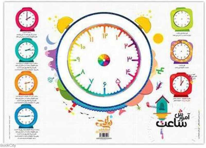 آموزش ساعت (پوستر وایت‌بردی)