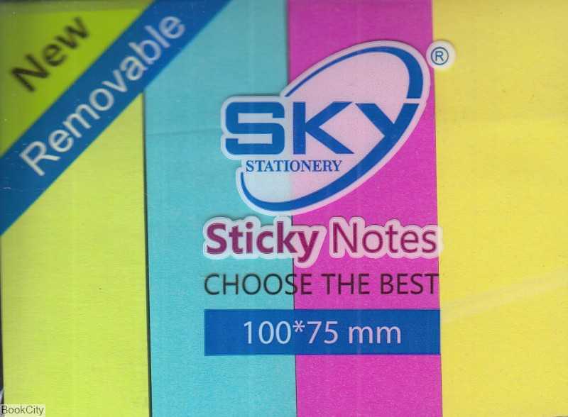 یادداشت ایندکس چسب‌دار 100 برگ 75×100 رنگی Sky 4050