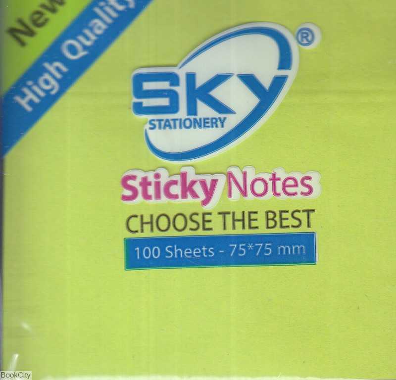 یادداشت چسب‌دار 100 برگ 75×75 رنگی Sky 4021