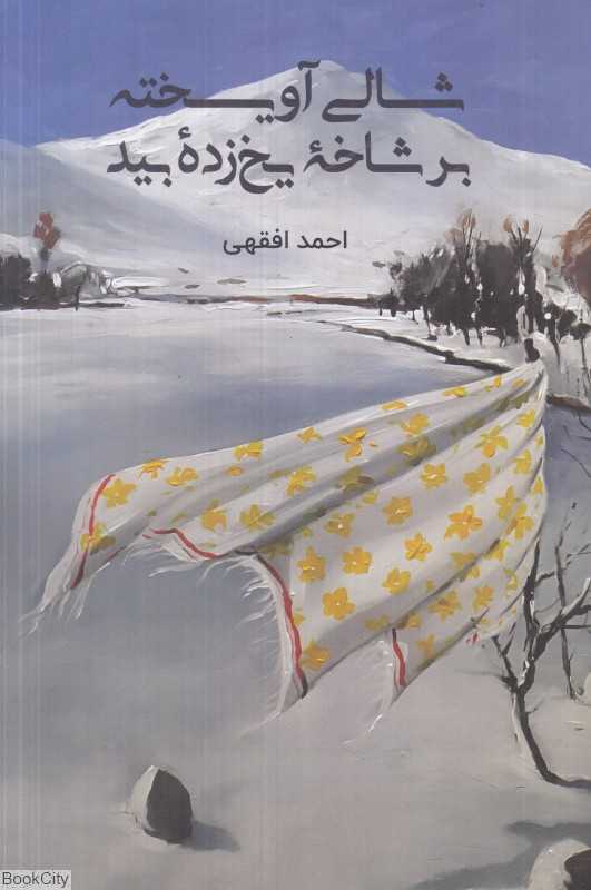شالی آویخته بر شاخه یخ‌زده بید