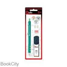 ست اتود 0.5mm با نوک و پاک‌کن بدنه سبز Quilo 634065