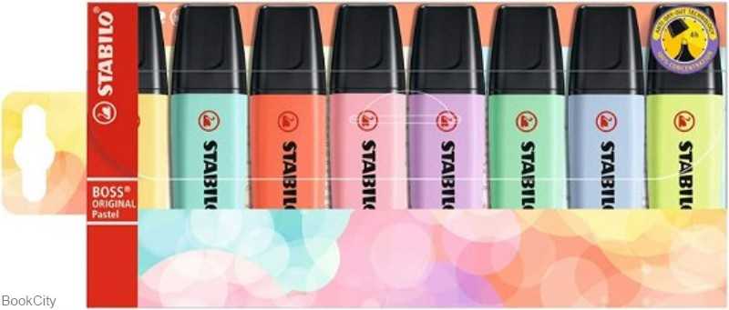 ماژیک های‌لایت 8 رنگ STABILO 70/8-3 Boss Original Pastel