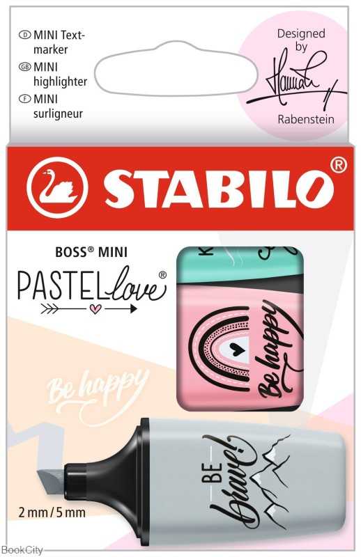 ماژیک های‌لایت 3 رنگ پاستلی STABILO 07/03-49 Boss Mini Pastel Love
