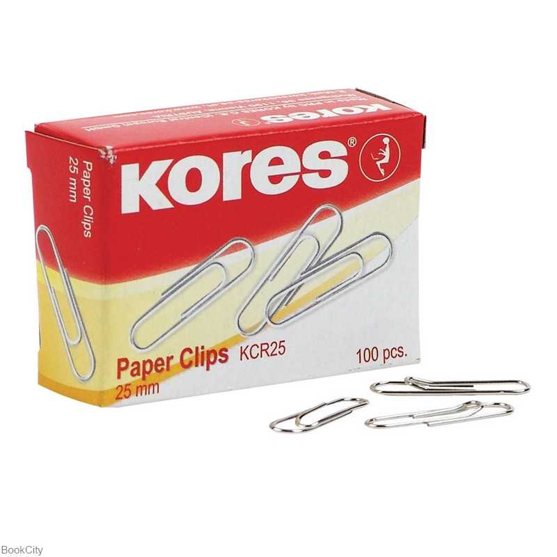 کلیپس 100 عددی 25mm فلزی Kores 43010