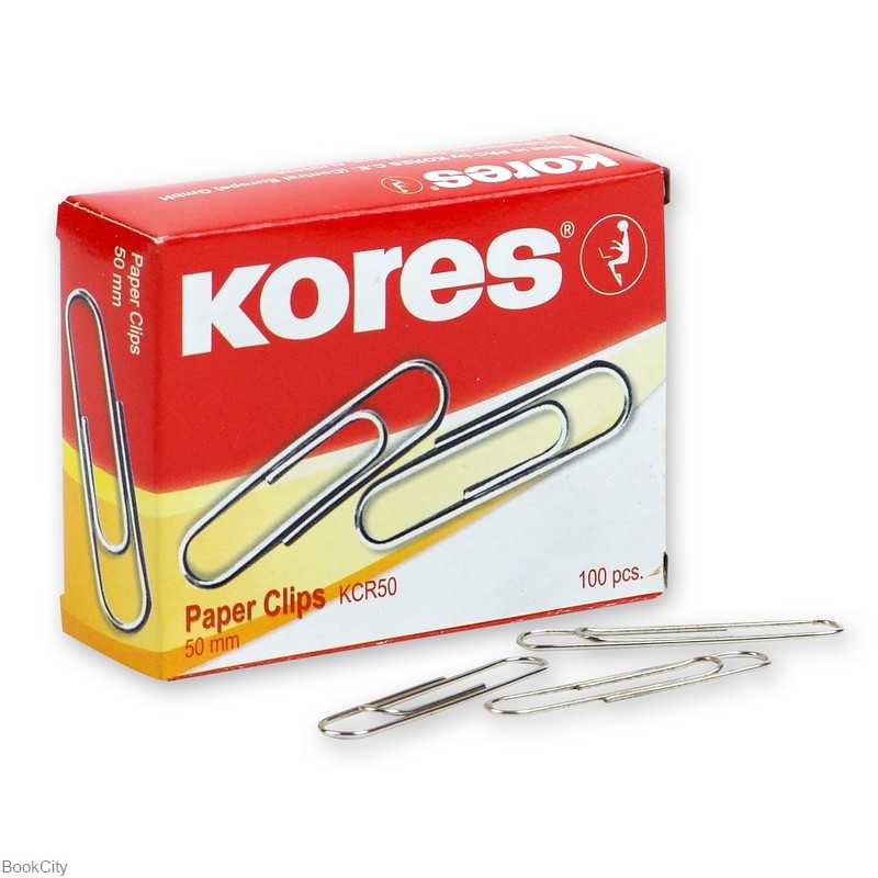 کلیپس 100 عددی 50mm فلزی Kores 43012