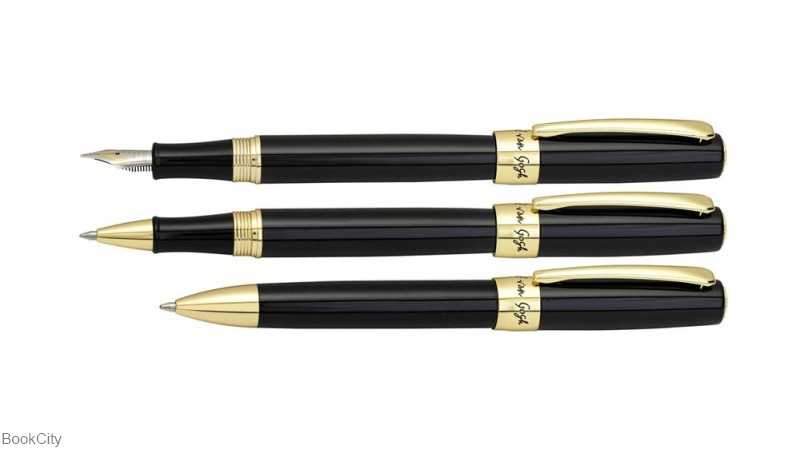 خودکار و خودنویس و روان‌نویس مشکی گیره طلا EUROPEN Vangogh